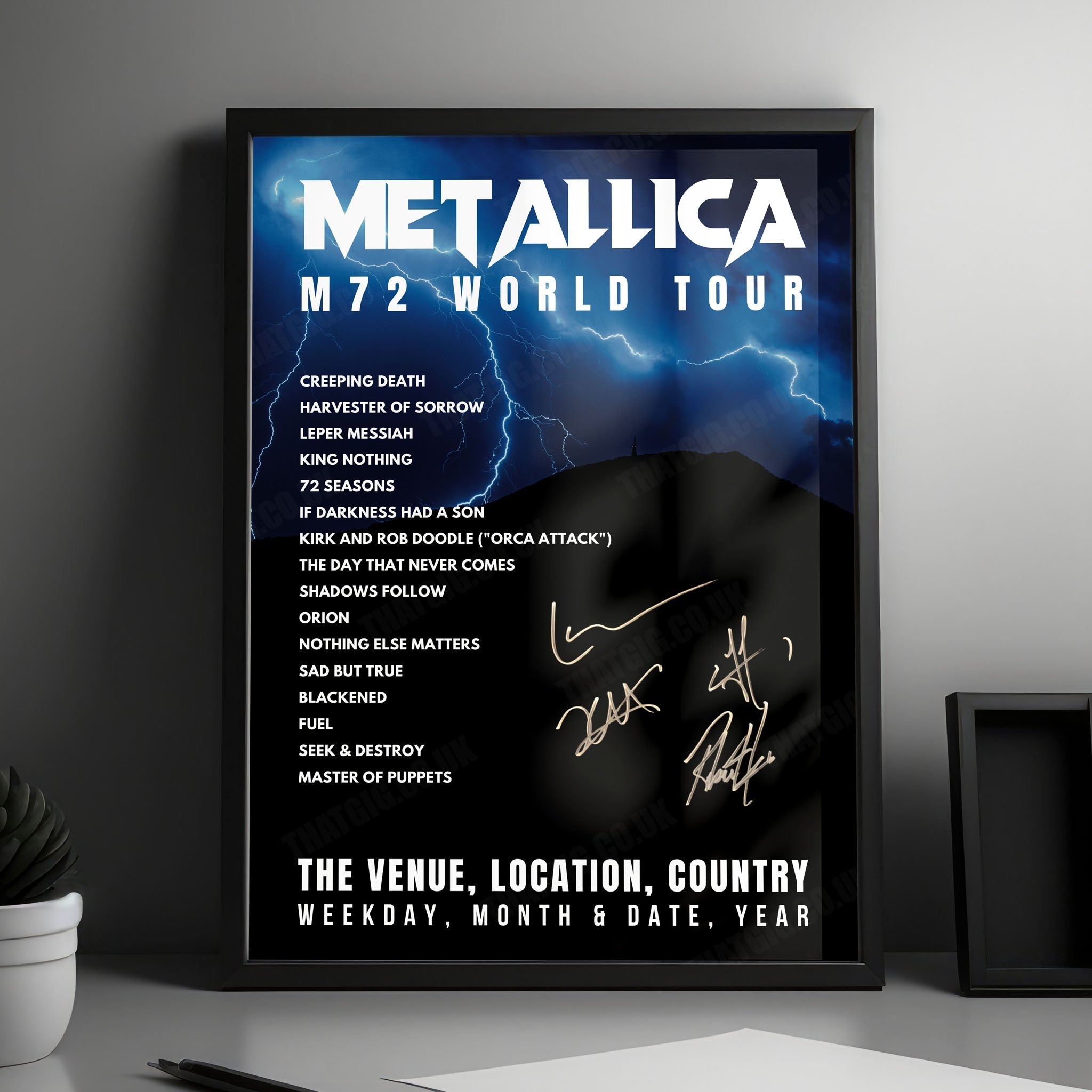 Metallica Setlist Poster - The Dome at America's Center, St. Louis - November 5th, 2023