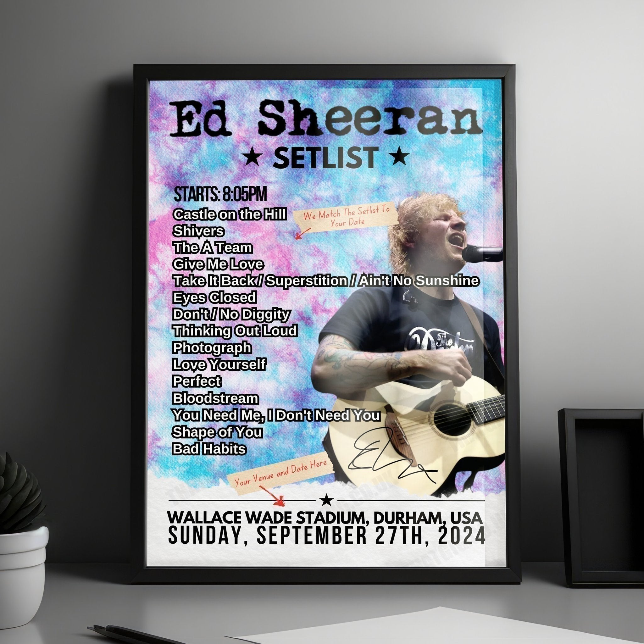 Ed Sheeran Setlist Poster - Etihad Stadium - June 10th, 2022