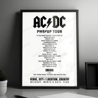 AC/DC Setlist Poster - Veltins-Arena, Gelsenkirchen - May 21st, 2024