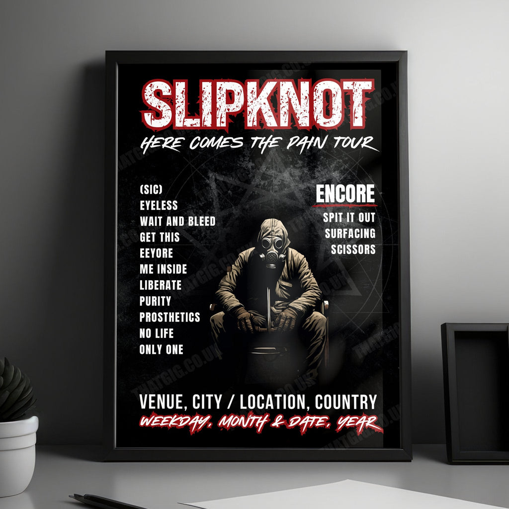 Slipknot Setlist Poster - Dos Equis Pavilion, Dallas, TX, USA - September 18th, 2024
