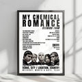 My Chemical Romance Setlist Poster - UBS Arena, Elmont - August 27th, 2022