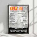 Sum 41 Setlist Poster - The Fillmore Miami Beach at Jackie Gleason Theater, Miami Beach - September 23rd, 2024