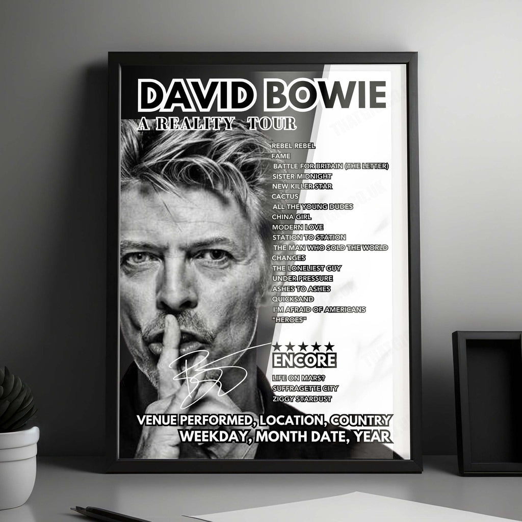 David Bowie Setlist Poster - , Olofström - December 12th, 1999