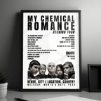 My Chemical Romance Setlist Poster - Ball Arena, Denver - September 30th, 2022