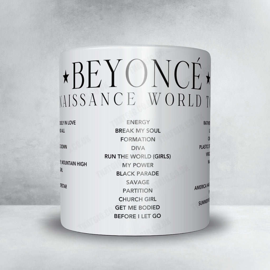 Beyoncé Setlist Mug - BT Murrayfield Stadium, Edinburgh - May 20th, 2023