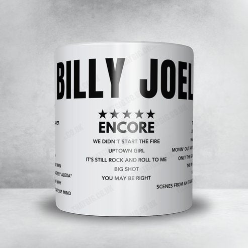 Billy Joel Setlist Mug - Madison Square Garden - January 11th, 2024 | Setlist Mug | Inspired Creative Gifts