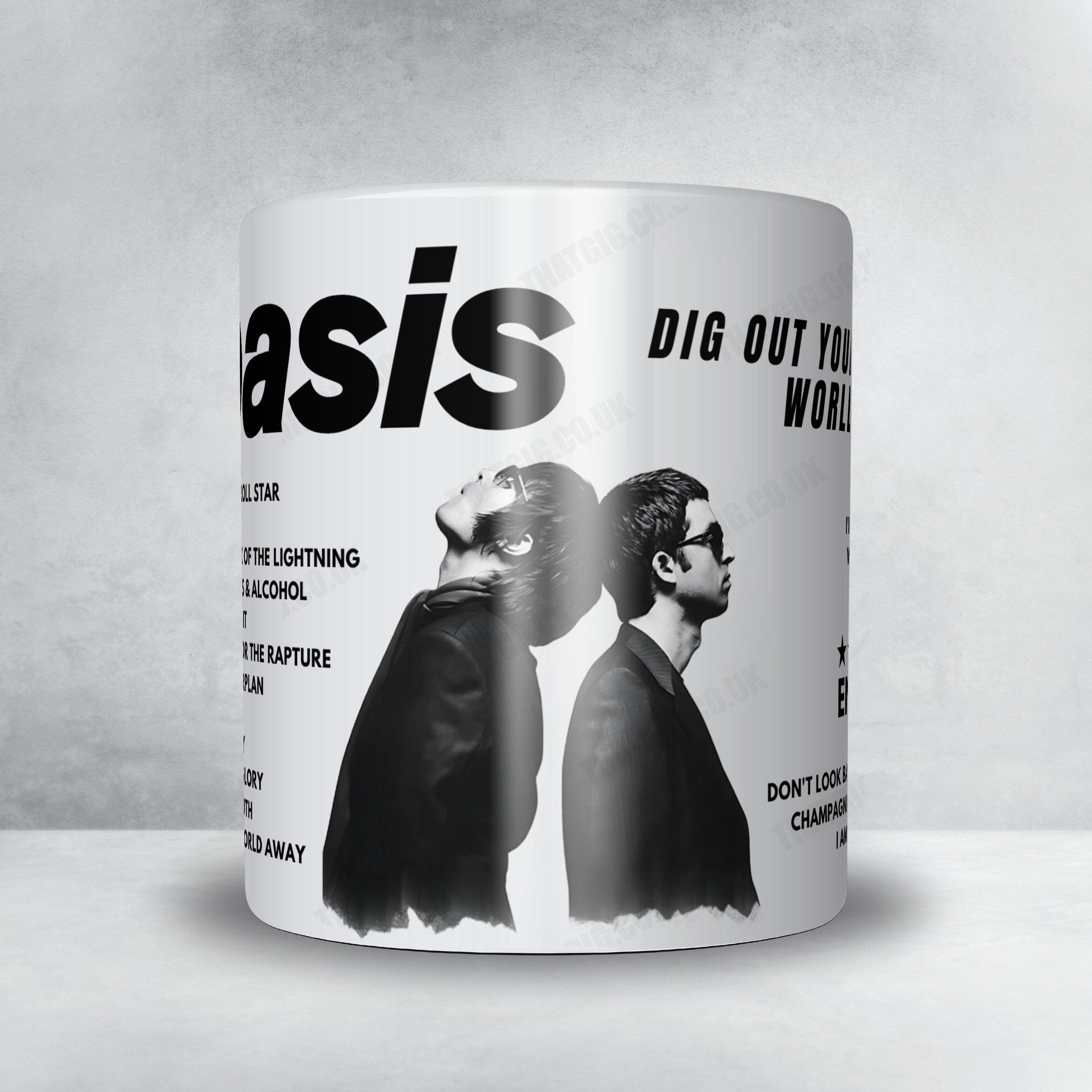 Oasis Setlist Mug - Bridlington Spa, England - July 20th, 2009