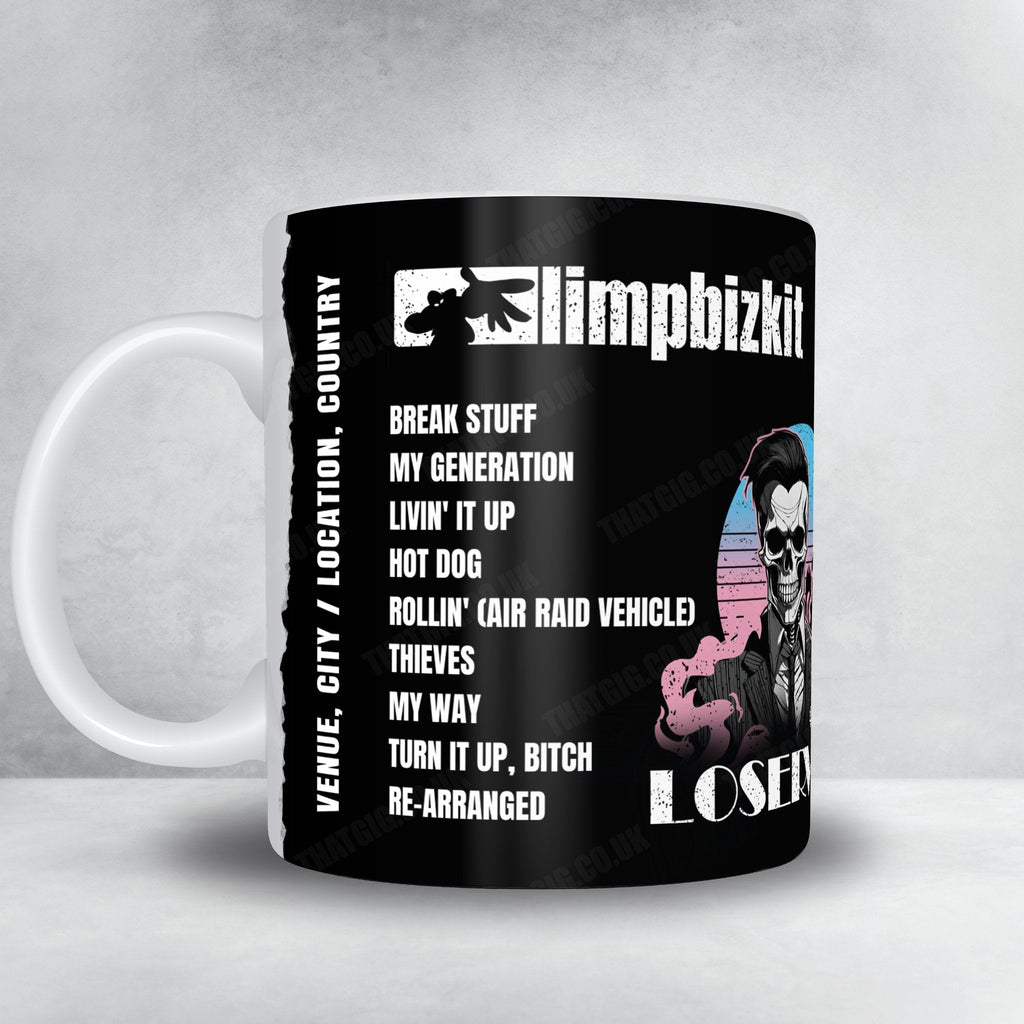 Limp Bizkit Setlist Mug - Xfinity Center, Mansfield, MA, USA - July 31st, 2024