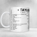 Taylor Swift Setlist Mug - Caesars Superdome, New Orleans, LA, USA - October 26th, 2024