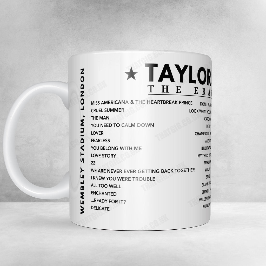Taylor Swift Setlist Poster - Wembley, London - August 19th 2024