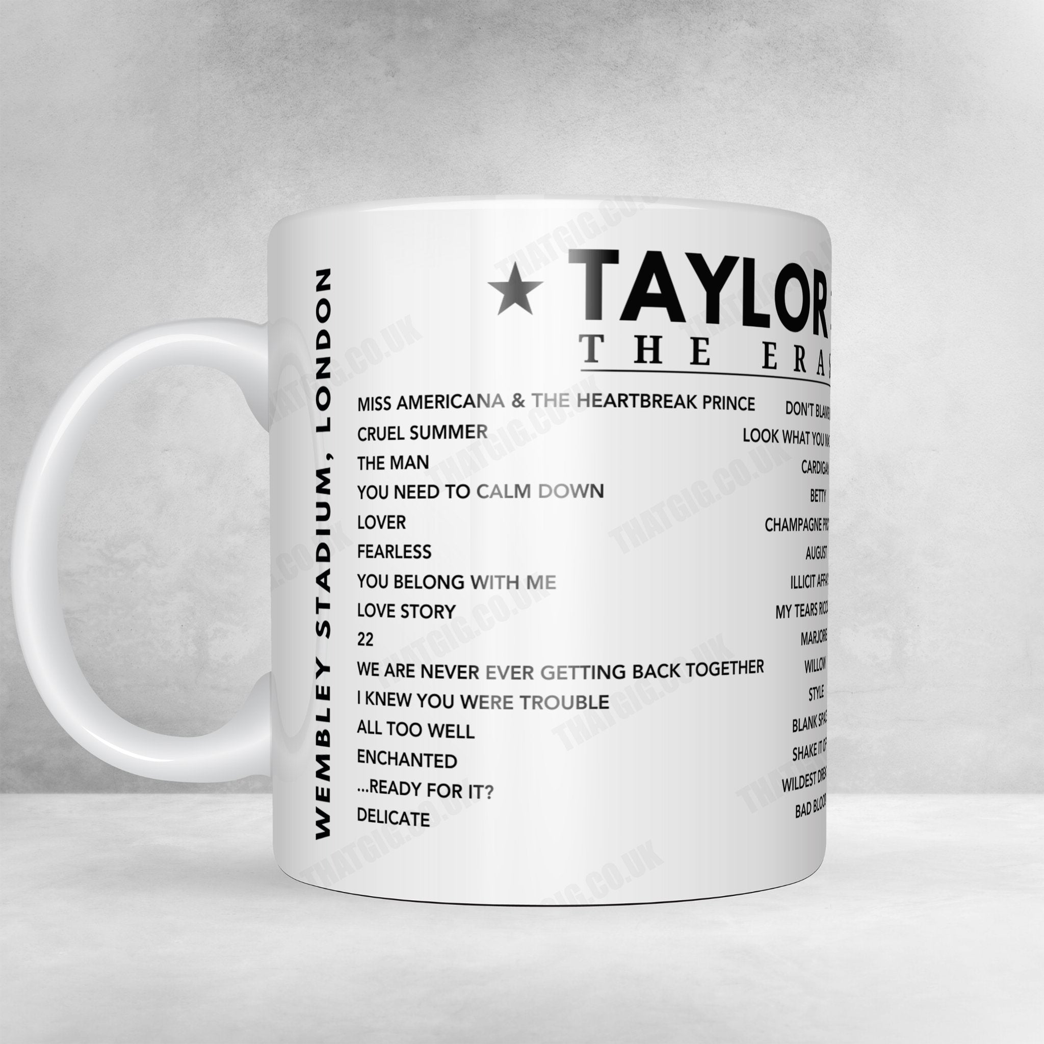 Taylor Swift Setlist Poster - Wembley, London - August 19th 2024