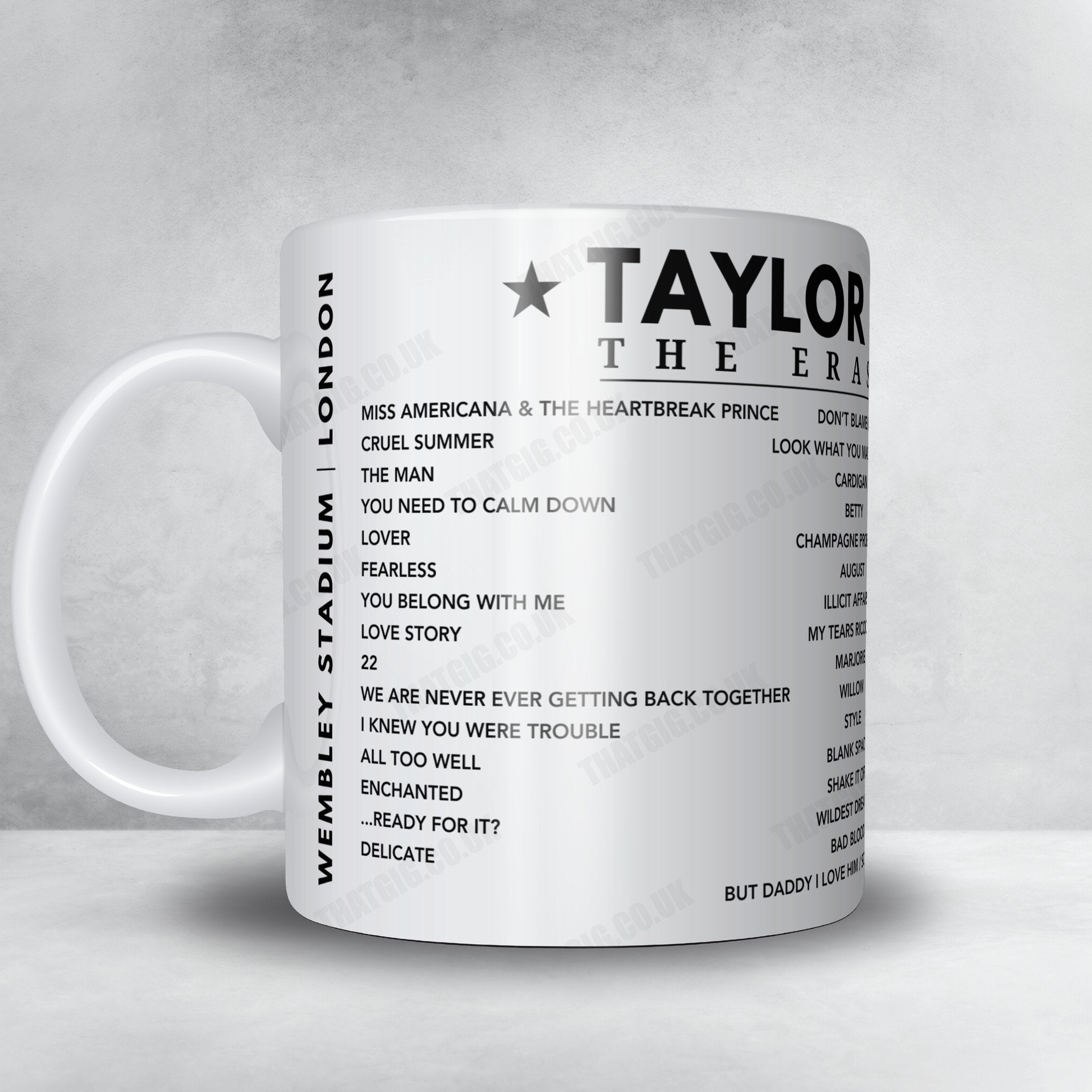 Taylor Swift Setlist Poster - Wembley, London - 15th August 2024