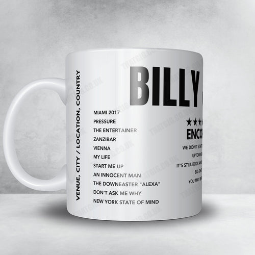 Billy Joel Setlist Mug - Madison Square Garden - January 11th, 2024 | Setlist Mug | Inspired Creative Gifts