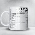 Taylor Swift Setlist Mug - Wembley Stadium, London - June 22nd, 2024