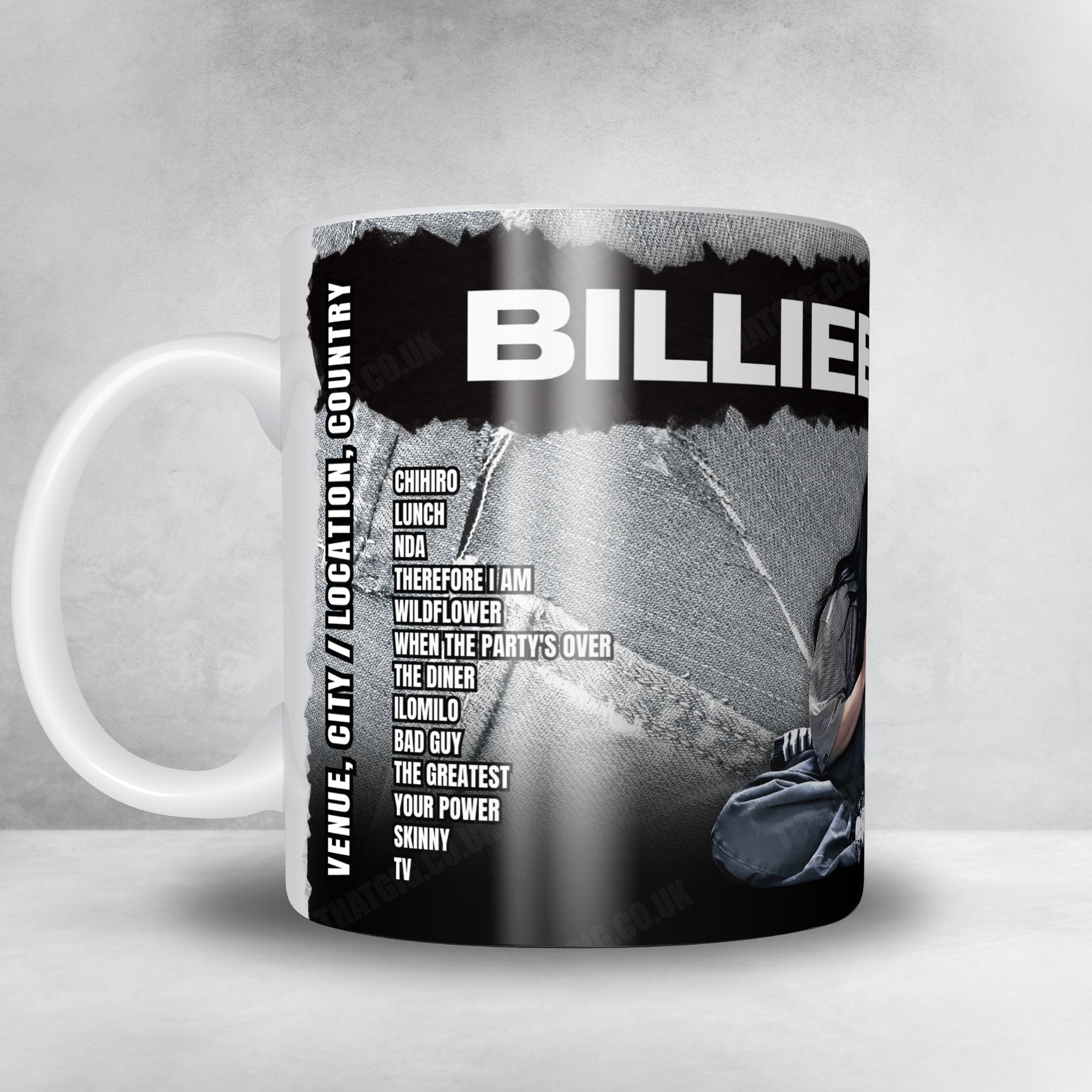 Billie Eilish Setlist Mug - Desert Diamond Arena, Glendale - December 13th, 2024