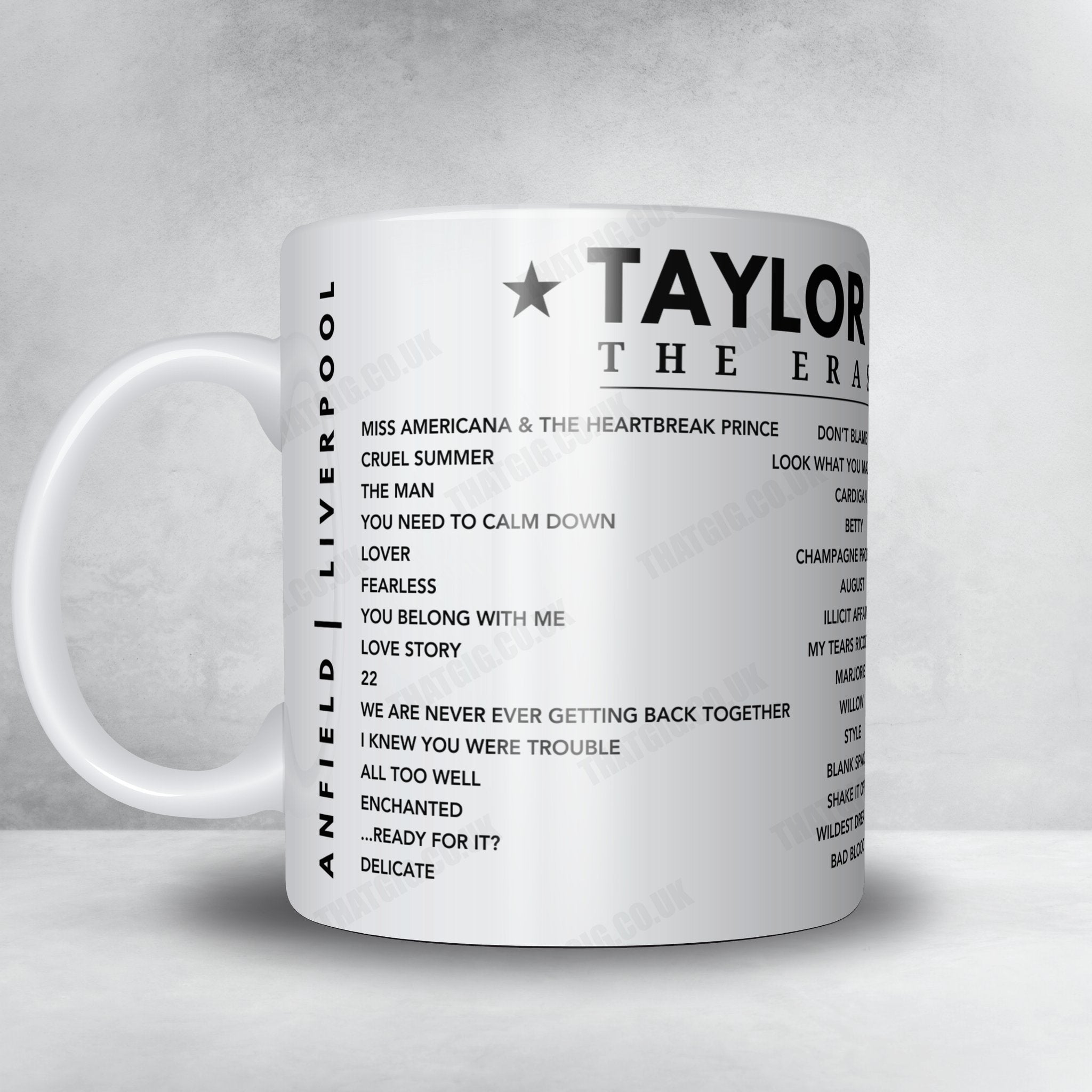 Taylor Swift Setlist Poster - Anfield, Liverpool, 14th June 2024