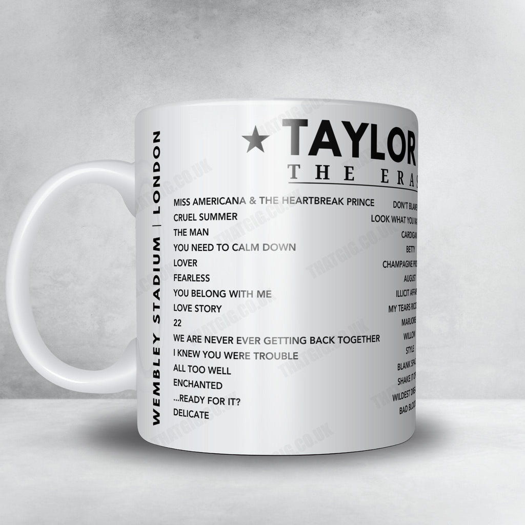 Taylor Swift Setlist Poster - Wembley, London - August 16th 2024