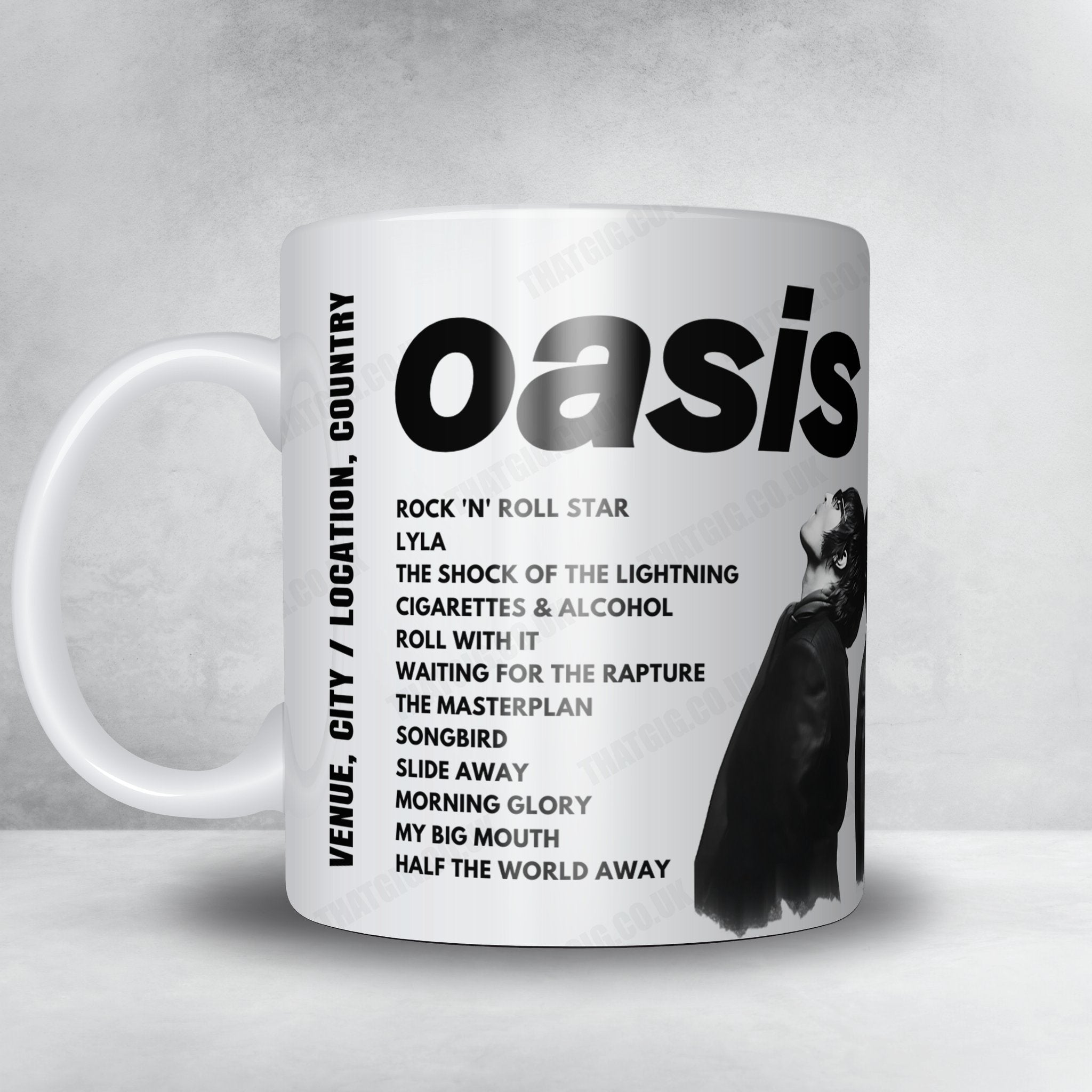 Oasis Setlist Mug - Benicàssim Festival, Spain - July 16th, 2009