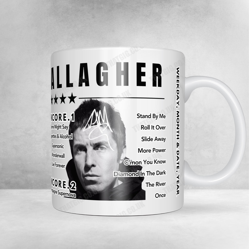 Liam Gallagher Setlist Mug - Emirates Old Trafford, Manchester - August 18th, 2018