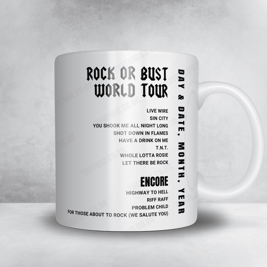 AC/DC Setlist Mug - American Airlines Center, Dallas - February 23rd, 2016