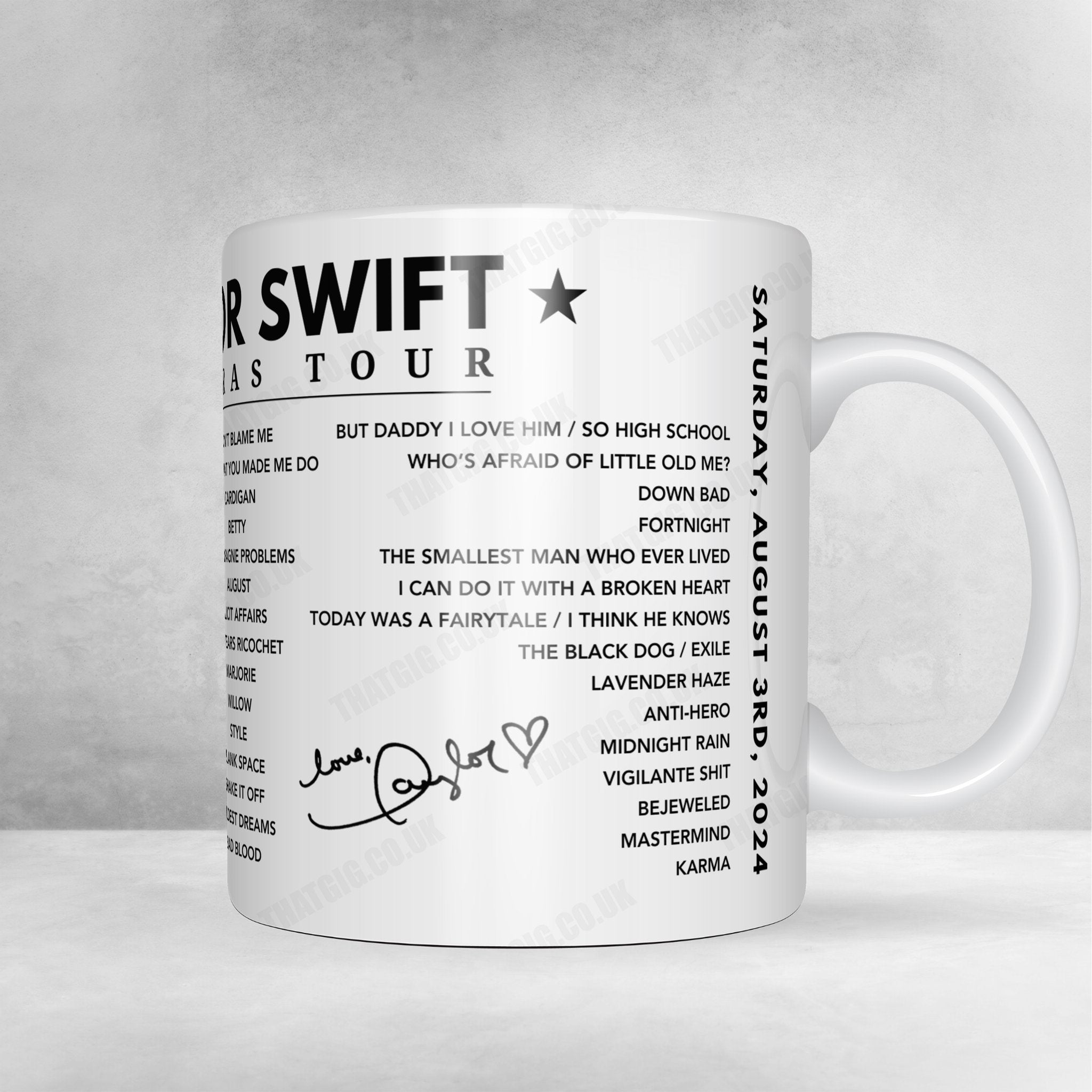 Taylor Swift Setlist Poster - PGE Narodowy, Warsaw - August 3rd, 2024