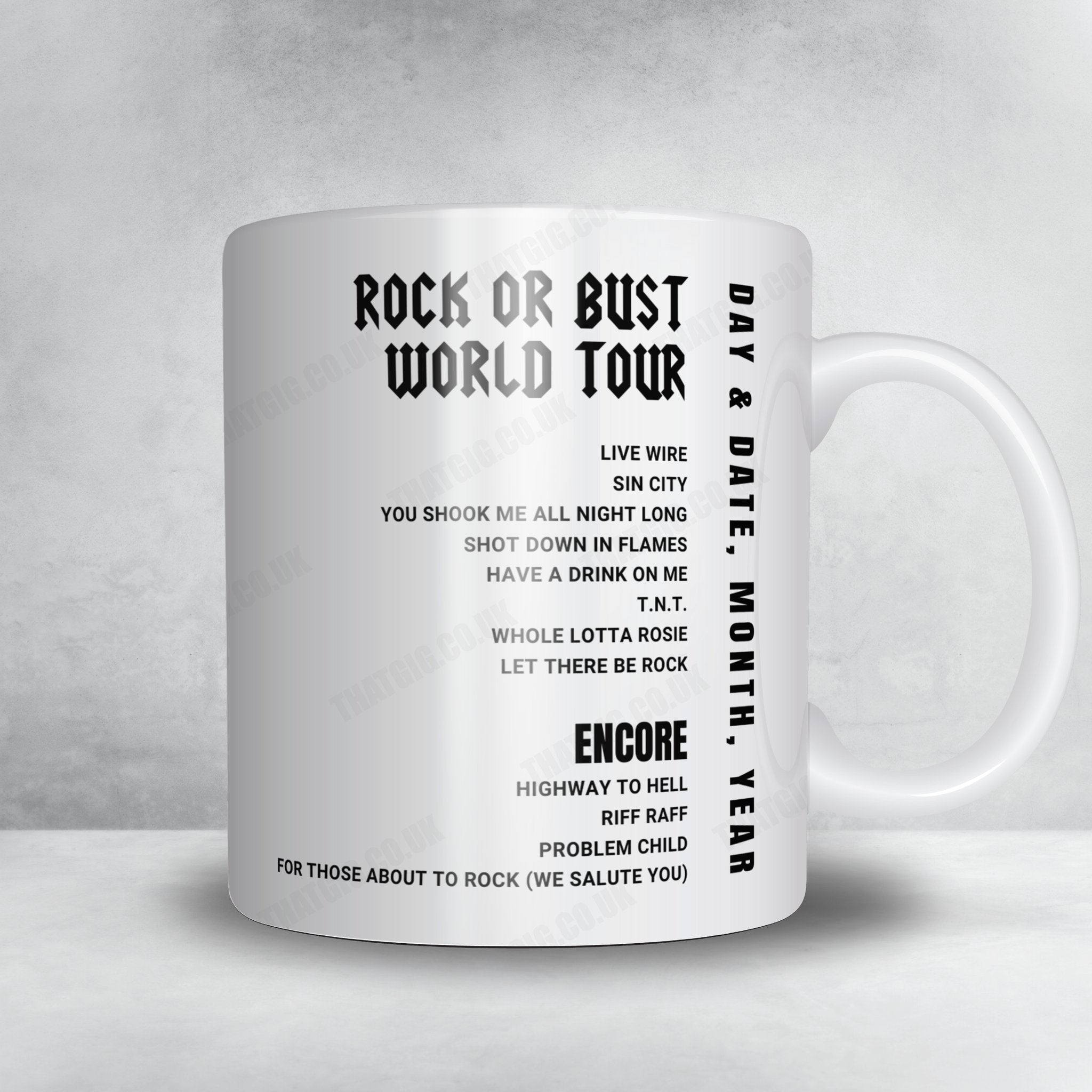 AC/DC Setlist Mug - Downsview Park, Toronto - September 10th, 2015