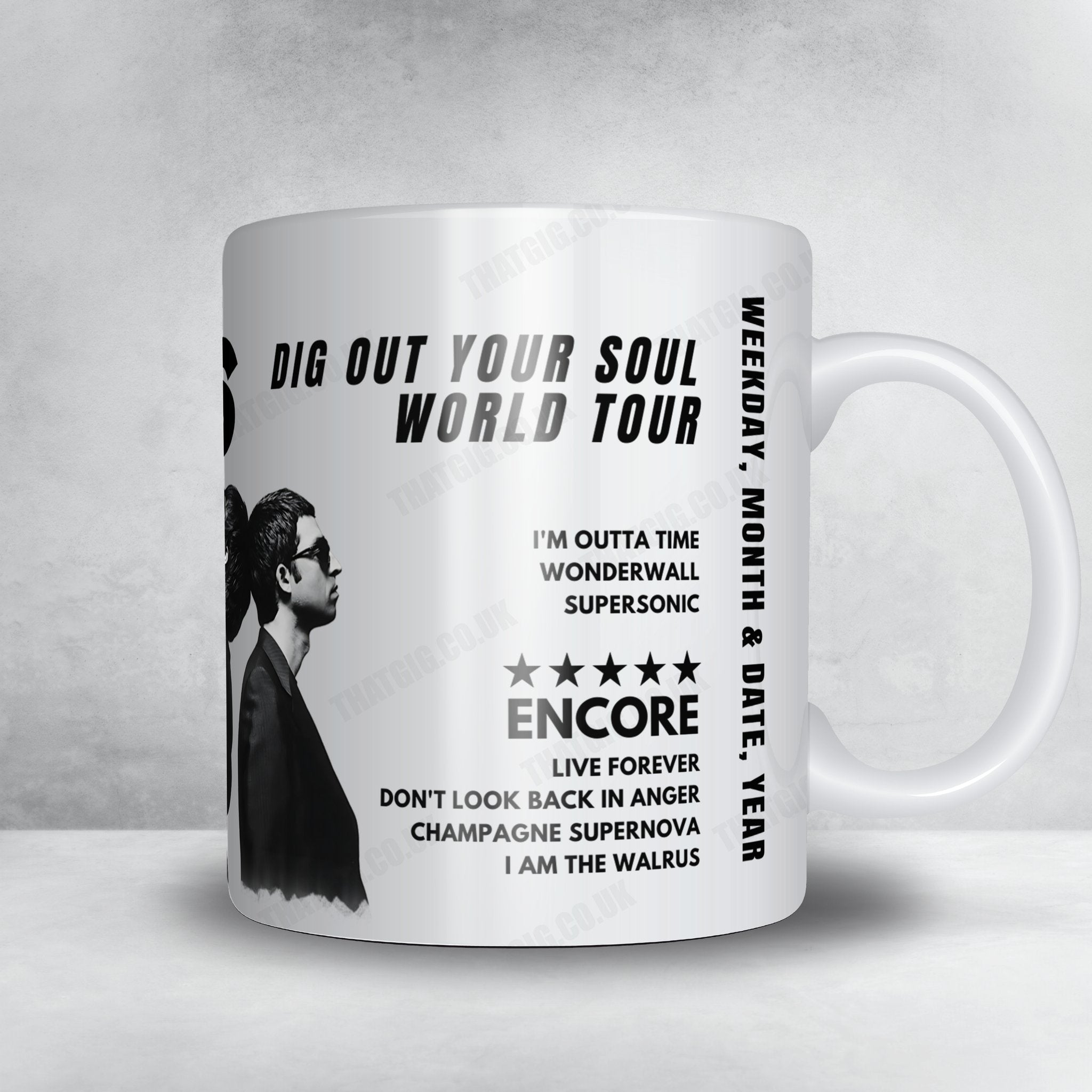 Oasis Setlist Mug - Estadio de Fútbol de la Universidad Simón Bolívar, Caracas - April 28th, 2009