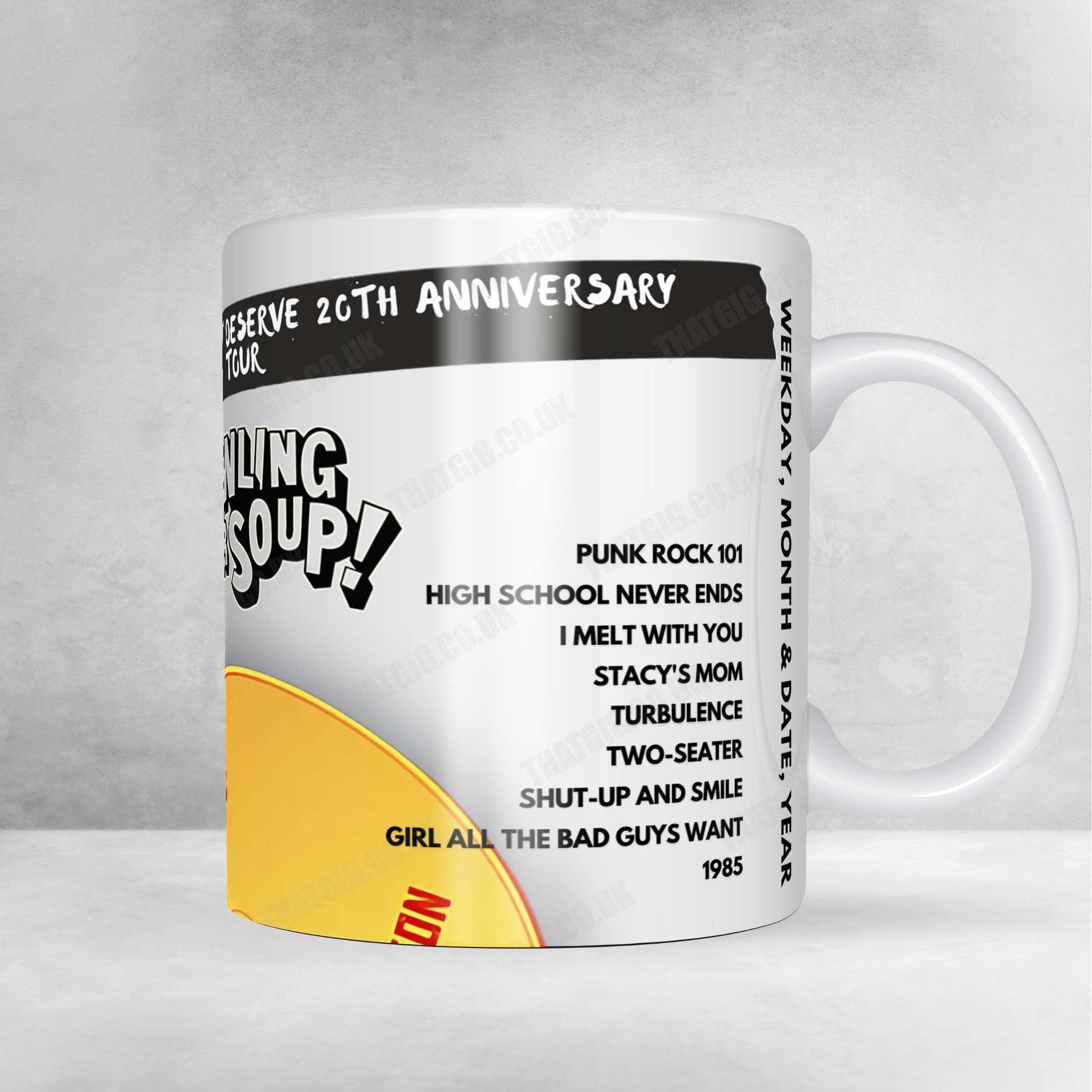 Bowling for Soup Setlist Mug - The Van Buren, Phoenix - October 26th, 2024