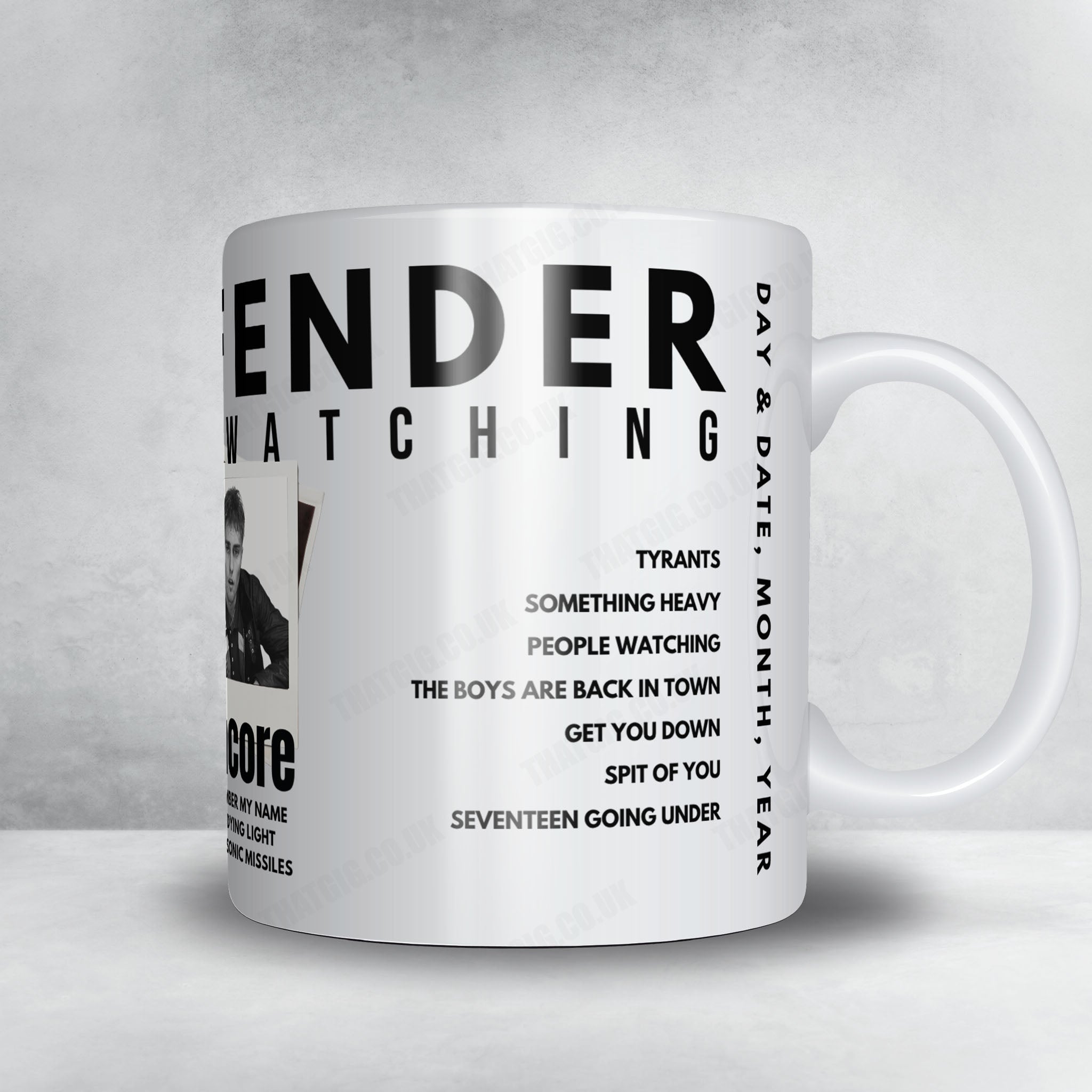 Sam Fender Setlist Mug - Zenith, Munich - March 12th, 2025