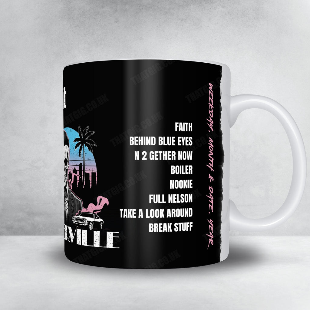 Limp Bizkit Setlist Mug - Xfinity Center, Mansfield, MA, USA - July 31st, 2024