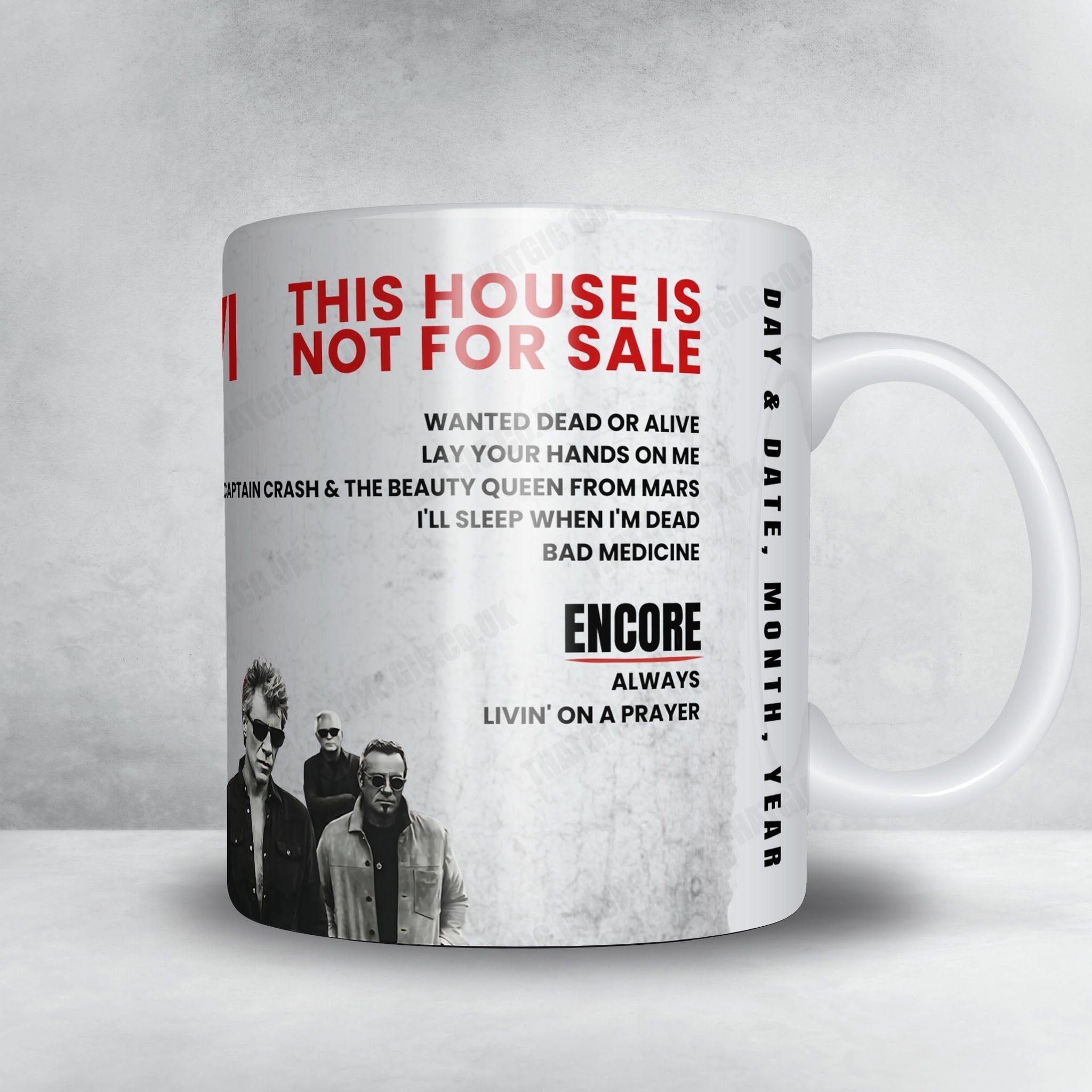 Bon Jovi Setlist Mug - Bon Secours Wellness Arena, Greenville - February 8th, 2017