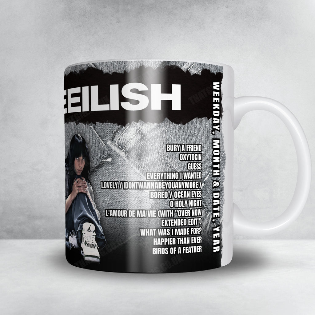 Billie Eilish Setlist Mug - Desert Diamond Arena, Glendale - December 13th, 2024