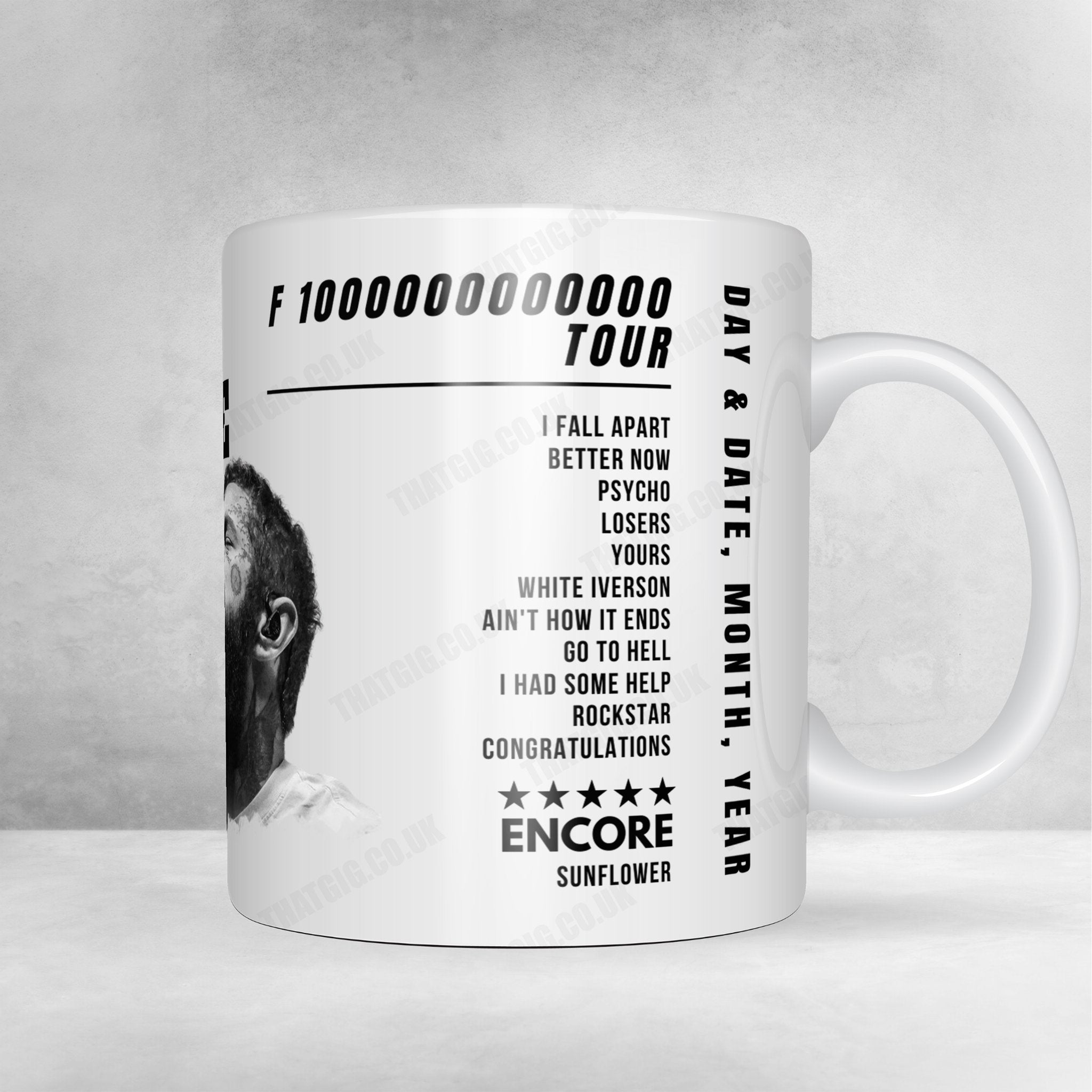 Post Malone Setlist Poster - Maine Savings Amphitheater, USA - September 16th, 2024