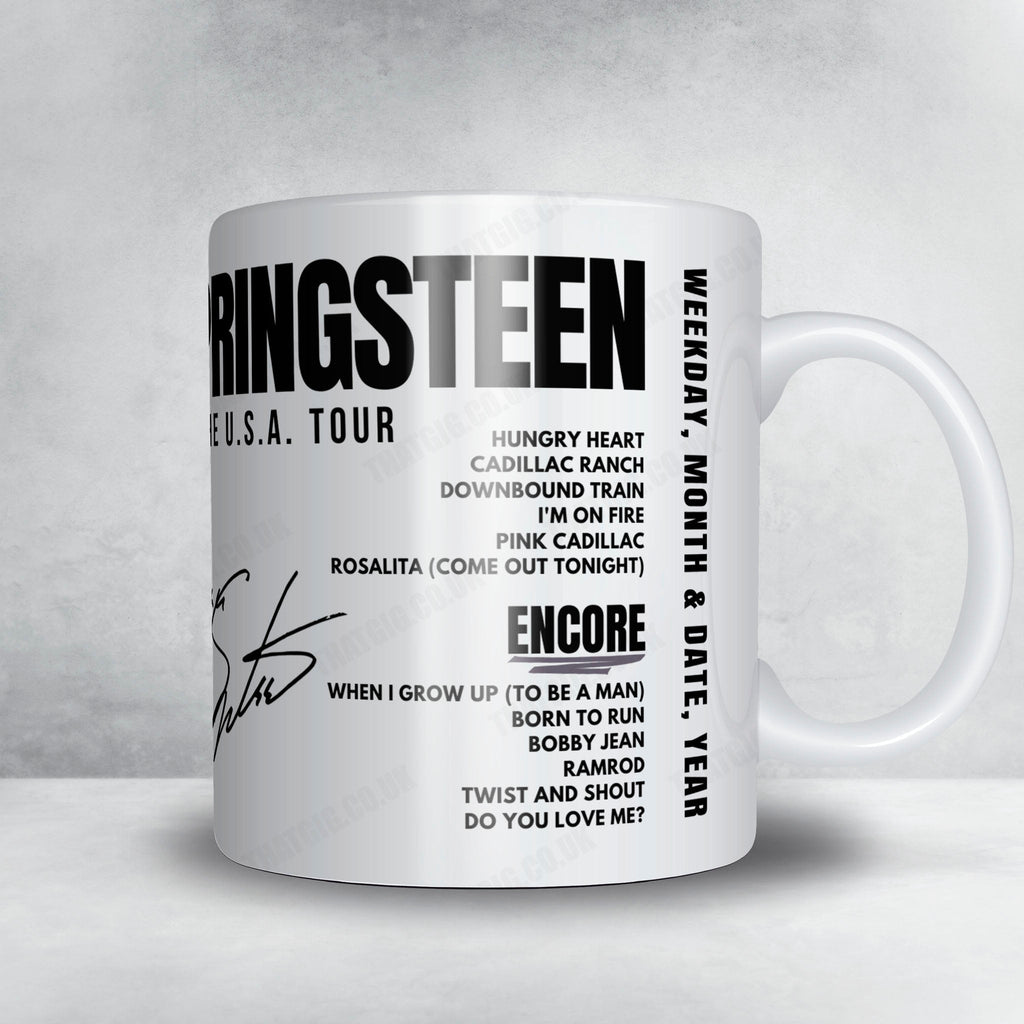 Bruce Springsteen Setlist Mug - Los Angeles Sports Arena, Los Angeles - October 29th, 1984