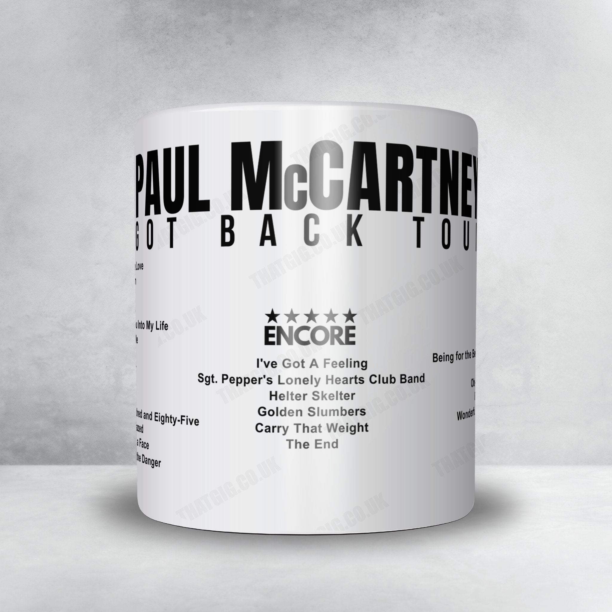Paul McCartney Setlist Mug - Climate Pledge Arena, Seattle - May 2nd, 2022