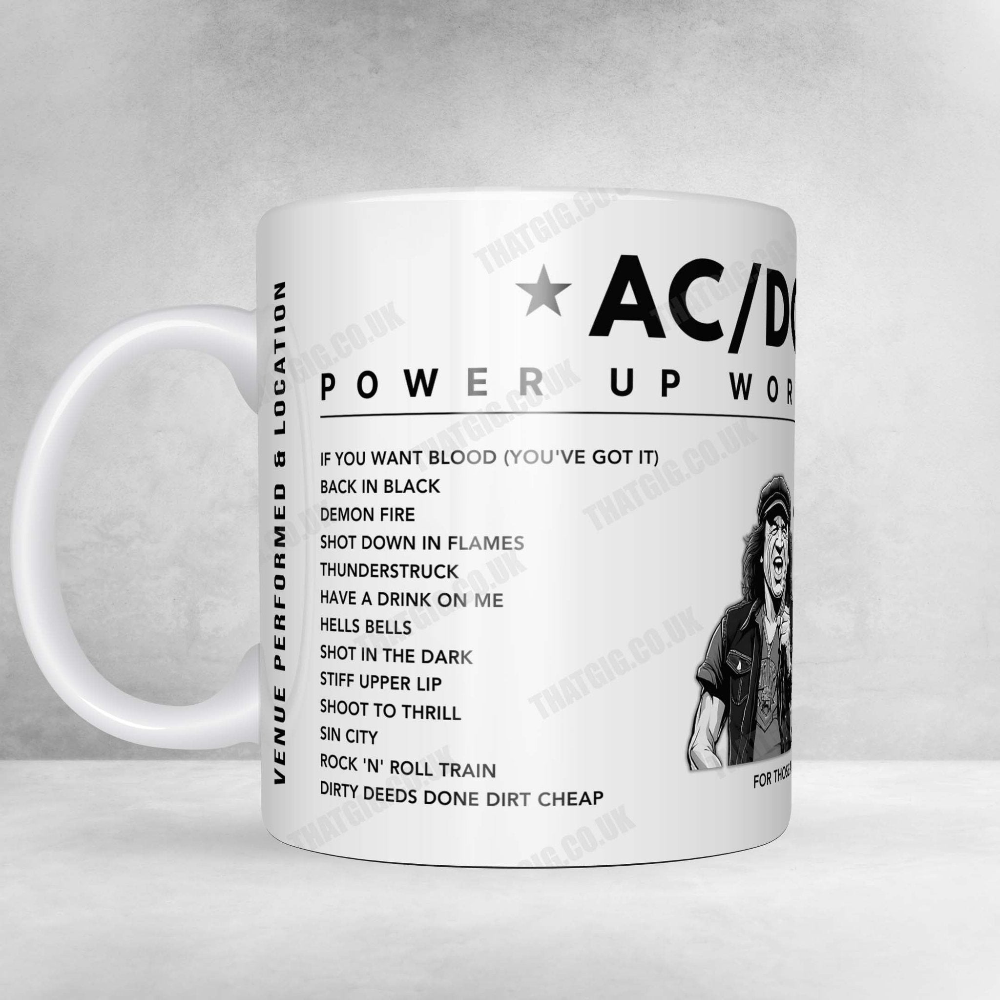 AC/DC Setlist Mug - Nationwide Arena, Columbus - April 4th, 2001
