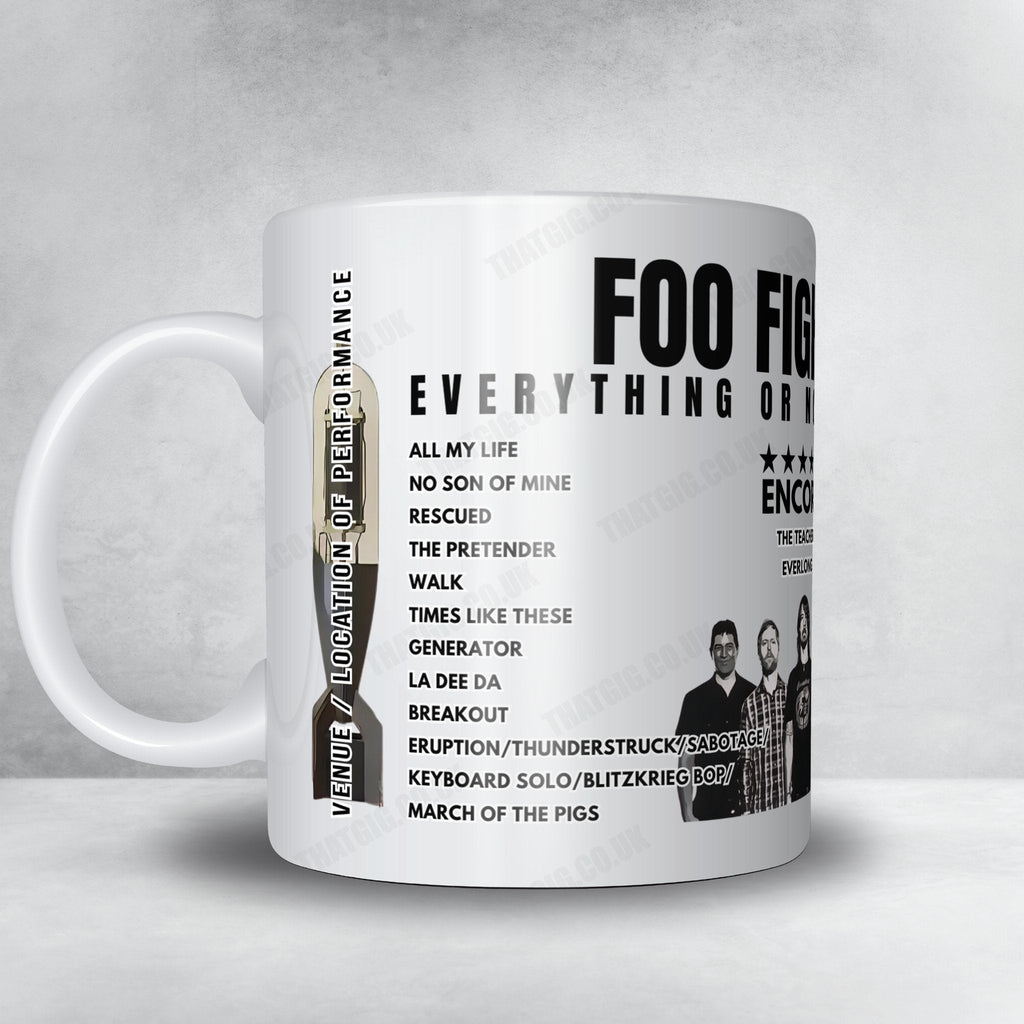 Foo Fighters Setlist Mug - BMO Stadium, Los Angeles - August 11th, 2024