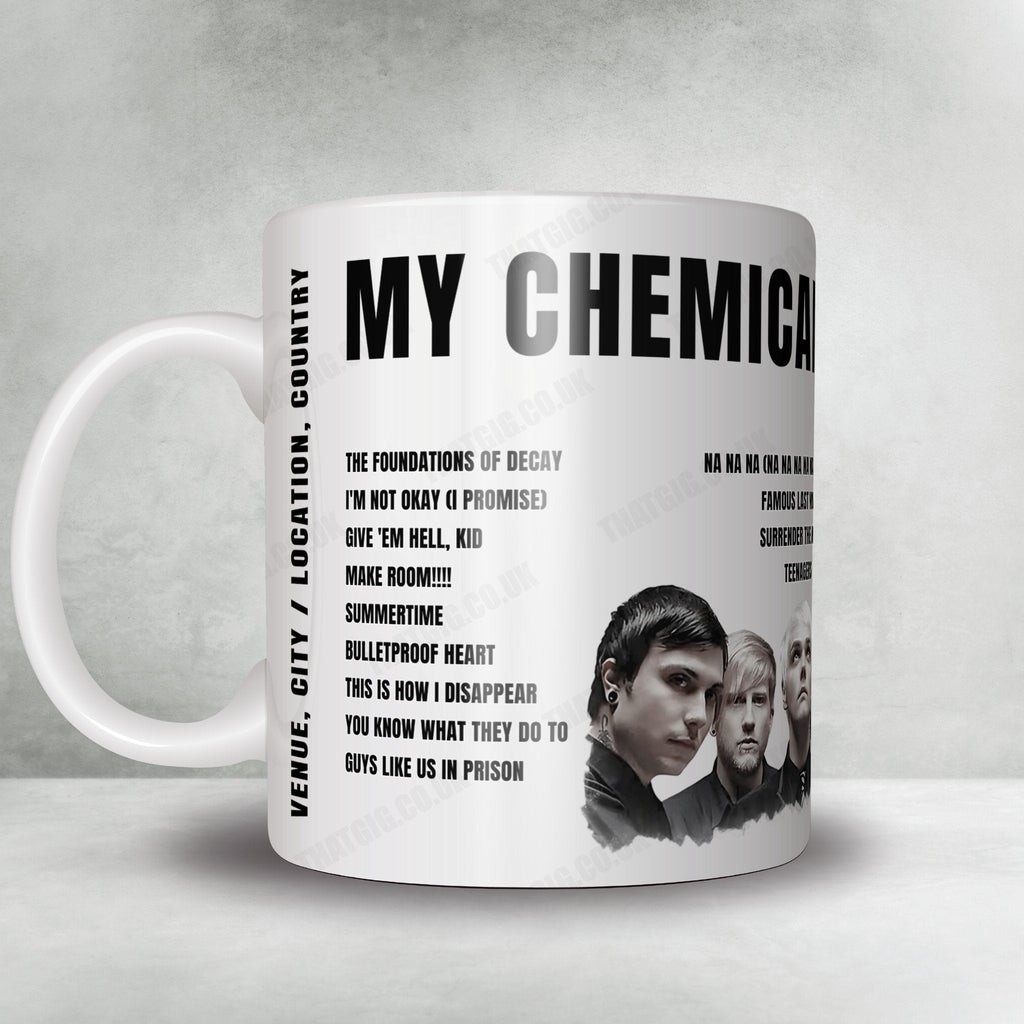 My Chemical Romance Setlist Mug - Royal Hospital Kilmainham, Dublin - May 24th, 2022