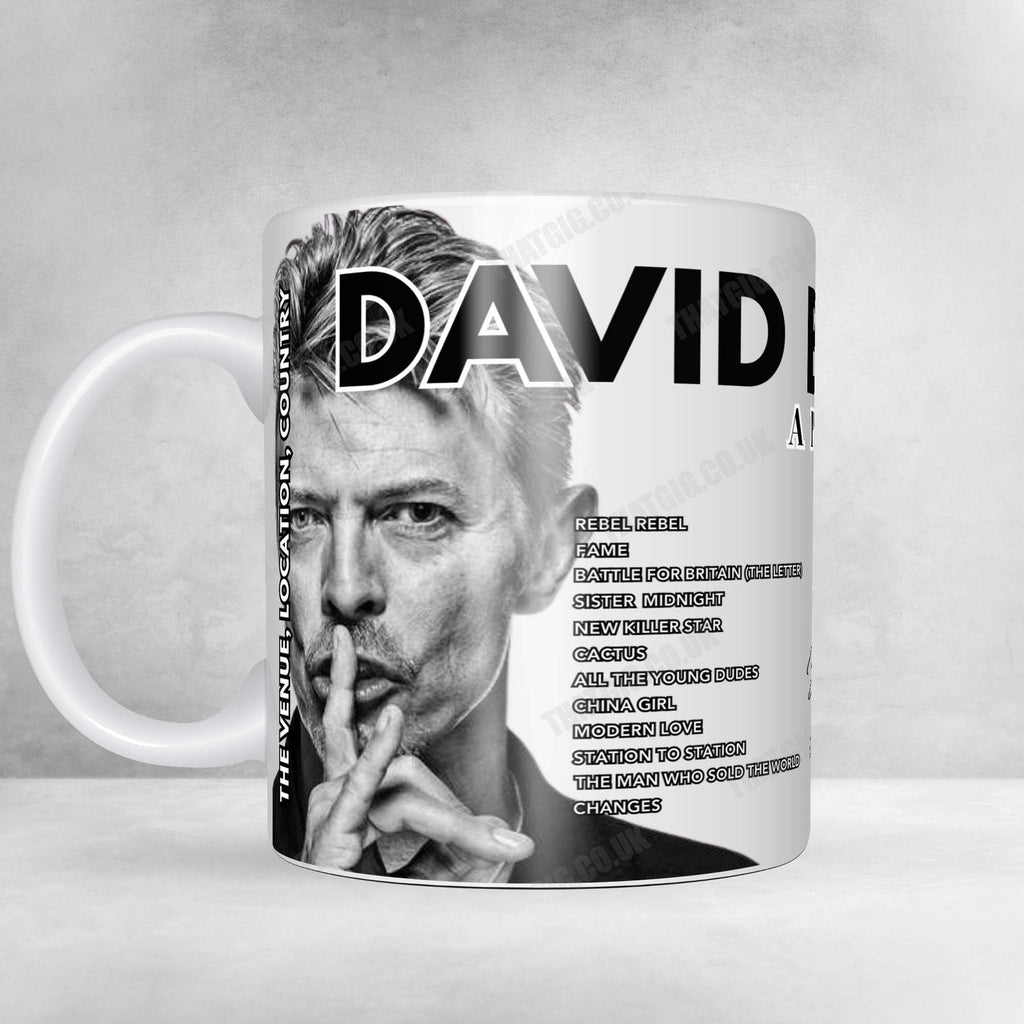David Bowie Setlist Mug - Hollywood Athletic Club, Los Angeles - September 10th, 1997