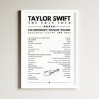 Taylor Swift Setlist Poster - PGE Narodowy, Warsaw - August 3rd, 2024
