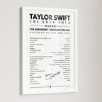 Taylor Swift Setlist Poster - PGE Narodowy, Warsaw - August 3rd, 2024