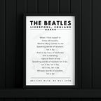 The Beatles Let It Be - Lyric Print Poster