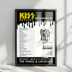 KISS Setlist Poster - Centre Vidéotron, Quebec City, Canada - November 19th, 2023