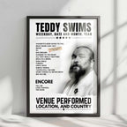 Teddy Swims Setlist Poster - Grand Casino Events Center, Hinckley - September 14th, 2024
