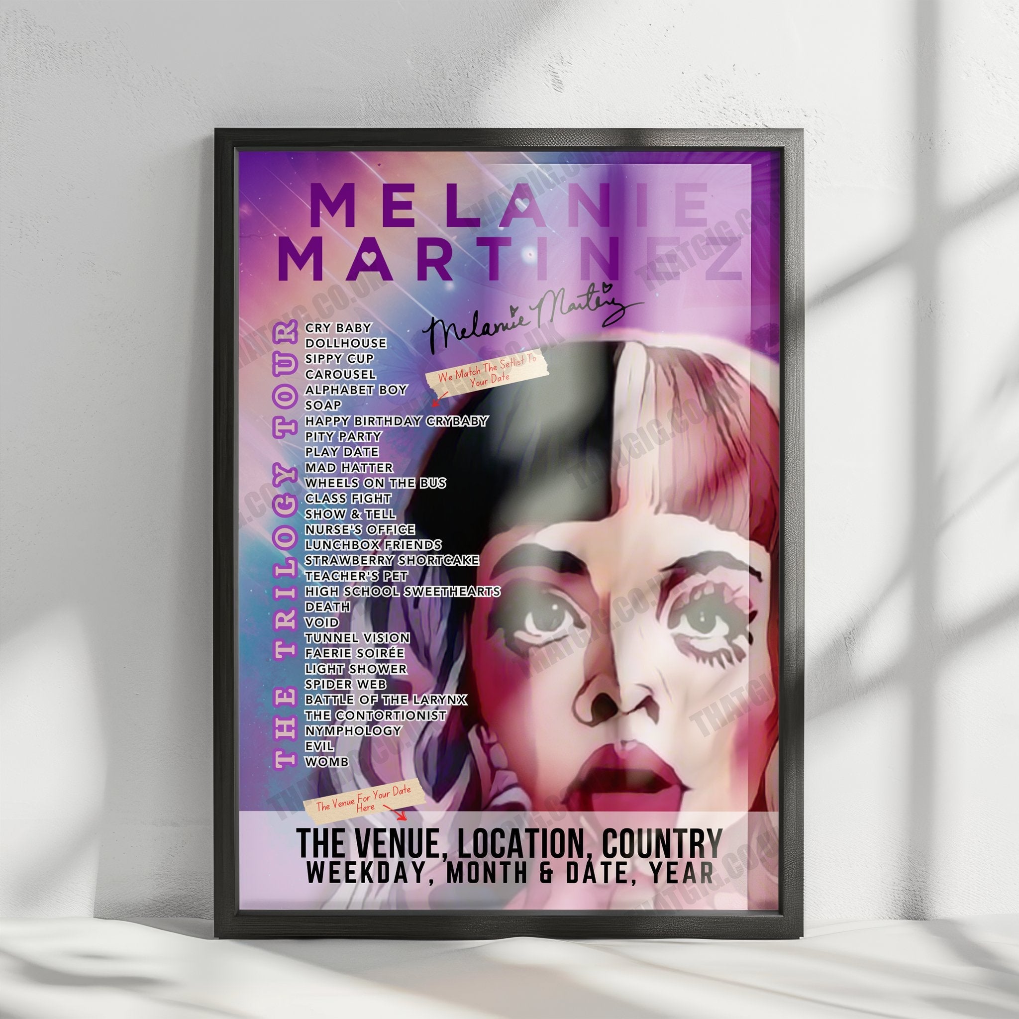 Melanie Martinez Setlist Poster - Honda Center Anaheim - June 27th, 2024