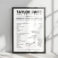 Taylor Swift Setlist Poster - Wembley Stadium, London - June 21st, 2024