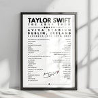 Taylor Swift Setlist Poster - Aviva Stadium, Dublin - June 29th, 2024