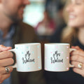 Mr & Mrs Mini Hearts Mugs Gift Set I Couples Wedding Gift
