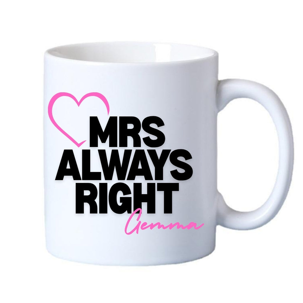 Mr Right & Mrs Always Right Mugs Gift Set I Couples Wedding Gift