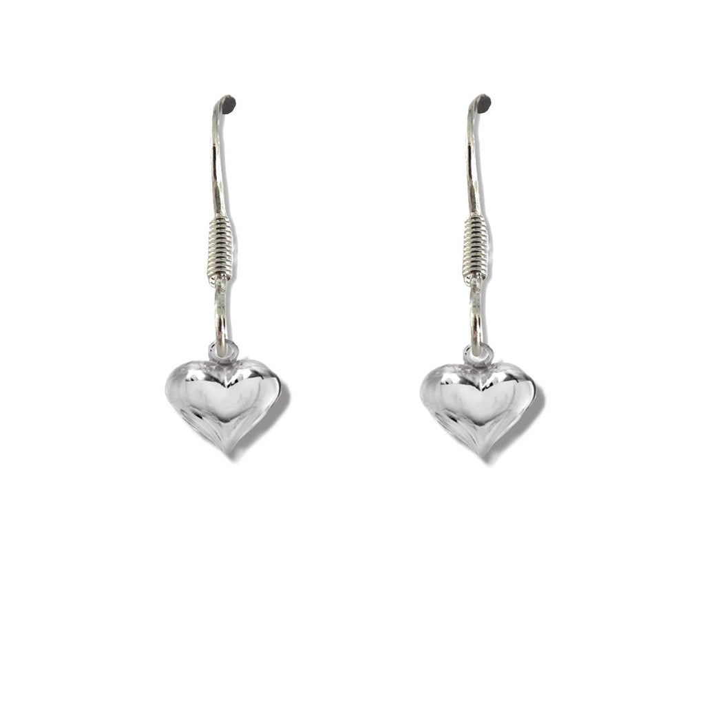 Girls Mini Puff Heart Drop Earrings - Gifts for Kids